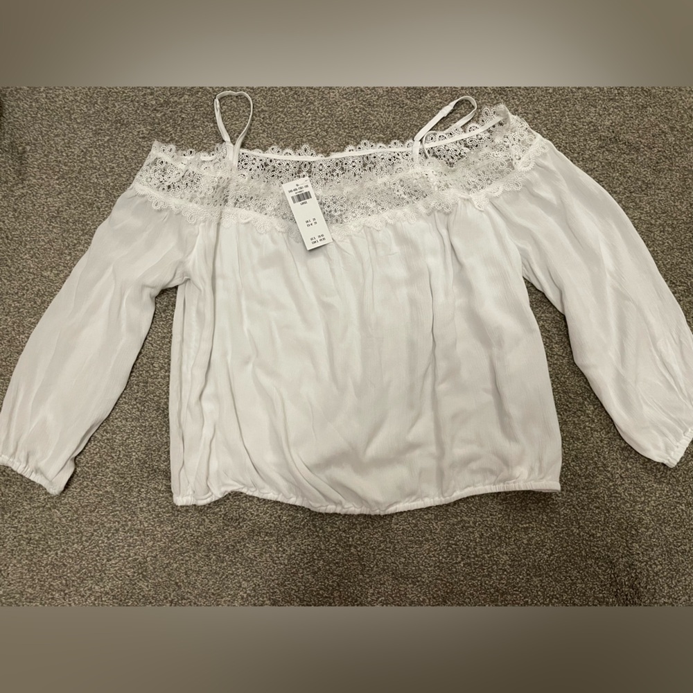 Hollister White Off-Shoulder Top
